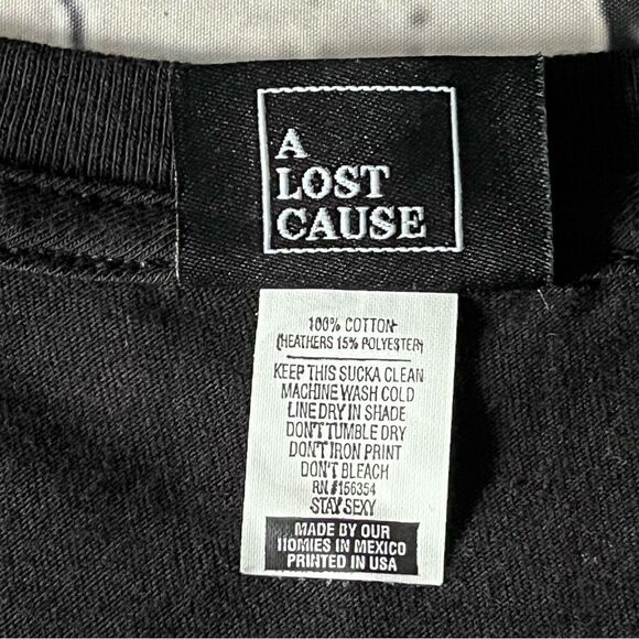 A Lost Cause We Be Trippin 420 Bud & Mushrooms Graphic Tee T-Shirt Size Large - Picture 7 of 11